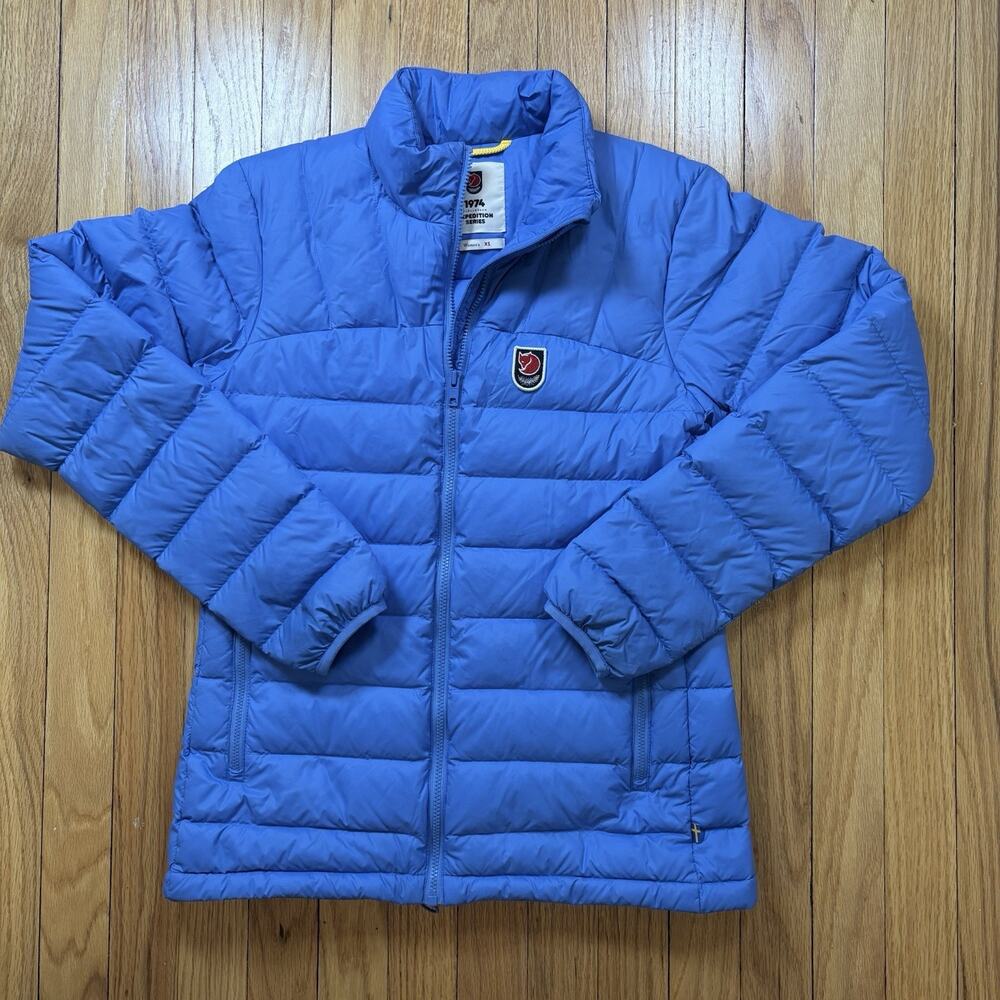 Fjallraven Expedition Pack Down Jacket Women’s Size XS Blue Puffer Coat 1974